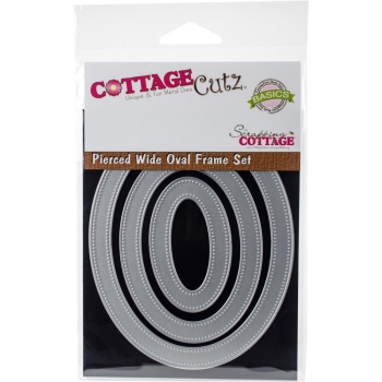 CottageCutz - Stanzschablonenset Oval Rahmen Pierced Wide Oval Frame Set Dies