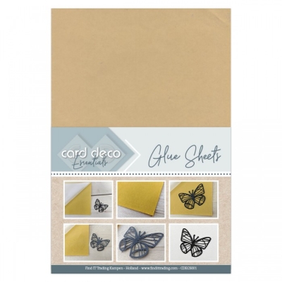Find IT Trading Doppelseitig klebende Folie Transparent Glue Sheets A4 3 Stück