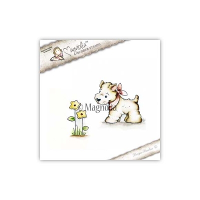 Magnolia Clingstempel Little westie with Flower Cling Stamp