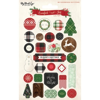 My Mind's Eye - Comfort & Joy Chipboard Buttons