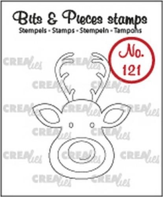 GRATIS! Crealies Clearstempel Rentier Reindeer Bits & Pieces