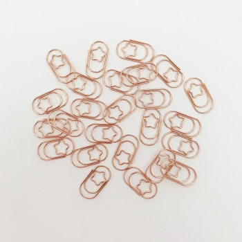 Stern Büroklammern rose gold 25 Stück