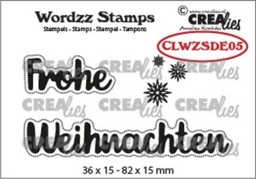 Crealies Stempel Frohe Weihnachten Wordzz Clear Stamps