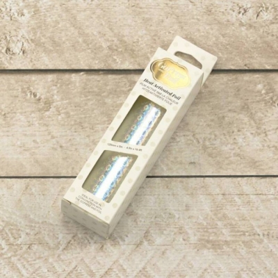 Couture Creations Hitzeaktivierte Folie Silber Irisierend Diamond Finish 12.5cmx5m