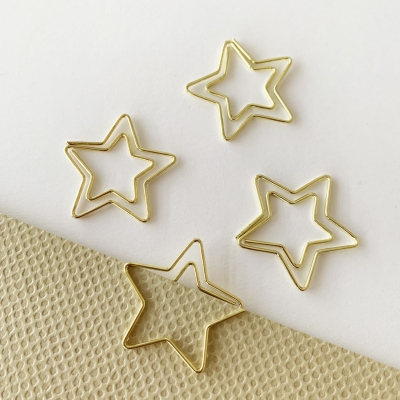 Sternklammern gold metallic 3cm 10 Stück