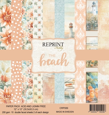 Reprint Papierpack The Beach 12x12" 30.5x30.5cm