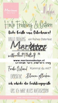 Marianne Design Clearstempel Marleen's Hallo Frühling & Ostern