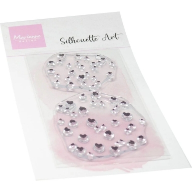 Marianne Design Clearstempel Silhouette Art Hearts PRE-ORDER Lieferbar ab 06.02.2026