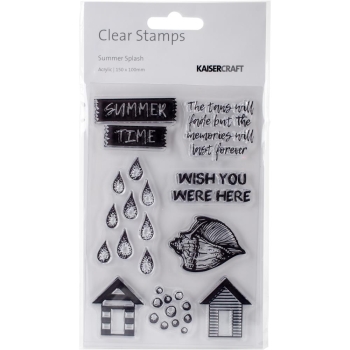 GRATIS! Kaisercraft Stempel Summer Splash Clear Stamps 4x6"