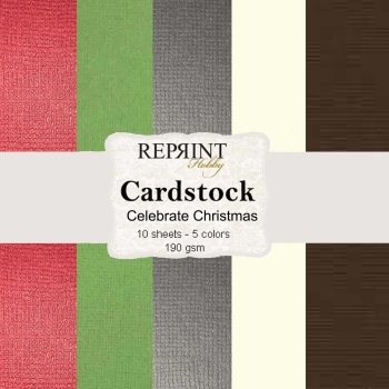 Reprint Celebrate Christmas Cardstock 12x12"