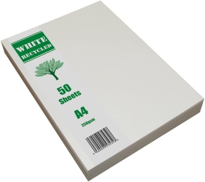 Craft UK Papierpack weiss recycled 50 Bogen A4