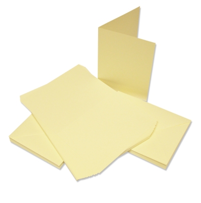 Craft UK Limited Blankokarten und Couverts Creme Ivory 5x7" 50 Stück