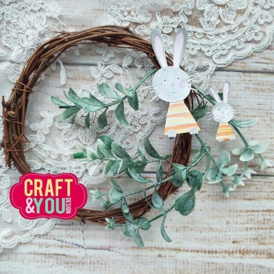 Craft & You Design Stanzschablonen Duo Hasen Osterhasen