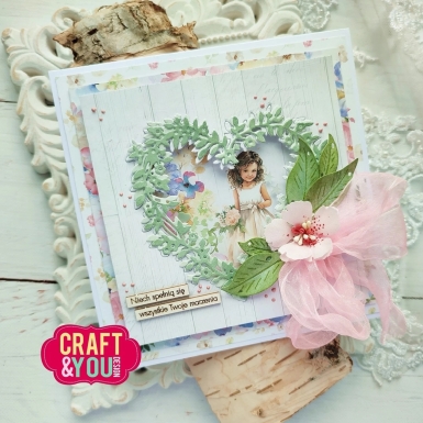 Preview: Craft & You Design Stanzform Flowerheart frame 9.5x9.0cm