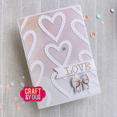 Craft & You Design Stanzformen Herzen Biscuit Frame Hearts  8.0x7.4cm
