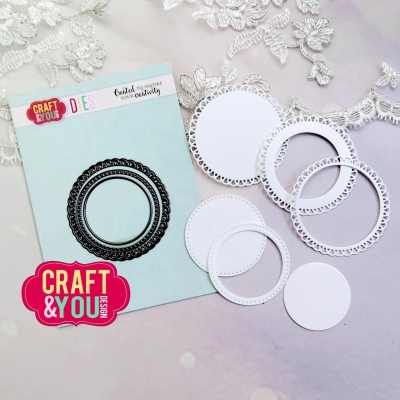 Craft & You Design Stanzformen Mini Doily Set Dies 6.4cm