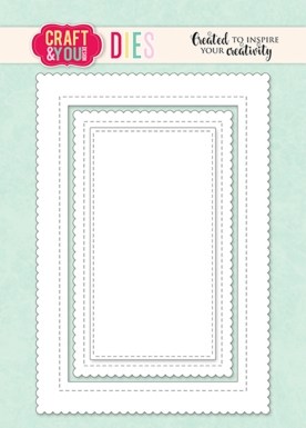 Craft & You Design Stanzformen Biscuit Photo Frame 10x15cm