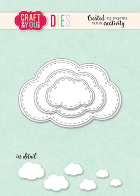 Craft & You Design Stanzformen Wolken Cloud Set Dies 8.0x5.4cm