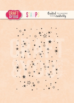 Craft & You Design Clearstempel Sterne Stars Clearstamps 6.5x9.5cm