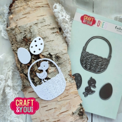 Craft & You Design Stanzschablonen Osterkorb Easter basket