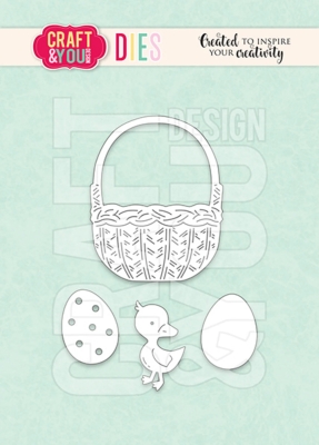 Craft & You Design Stanzschablonen Osterkorb Easter basket