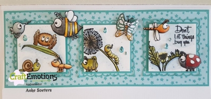 CraftEmotions Clearstempel A6 Bugs 2 Carla Creaties