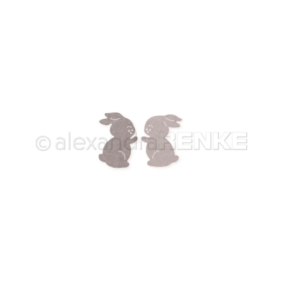 Alexandra Renke Stanzform Zwei Häschen Kuschel Set 2.5x3.5cm