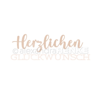Alexandra Renke Stanzschablonen Schriften-Duo Herzlichen Glückwunsch