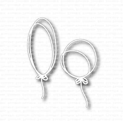 Gummiapan Stanzform Doodled Balloons PRE-ORDER Lieferbar ab 10.07.2025