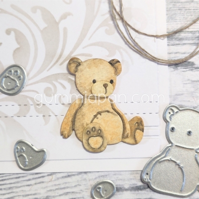 Gummiapan Stanzschablonen Teddy Bär 3.8x4.2cm