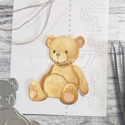 Gummiapan Stanzform Grösserer Teddybär Bigger Teddy Bear 5.7x6.6cm