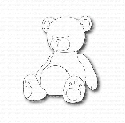 Gummiapan Stanzform Grösserer Teddybär Bigger Teddy Bear 5.7x6.6cm