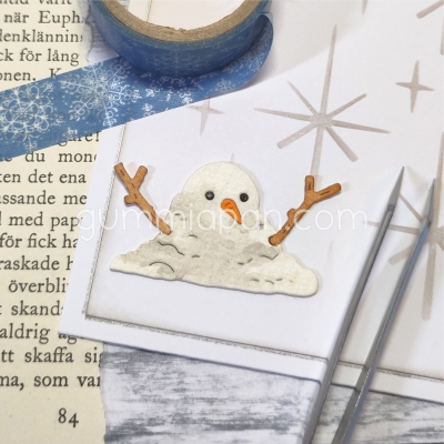 Gummiapan Stanzform Geschmolzener Schneemann 4.9x2.5cm