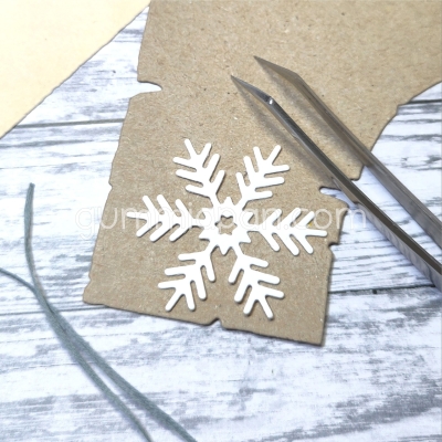 Gummiapan Stanzform Schneeflocke mit Stern Snowflake with Star 3.4x4.0cm