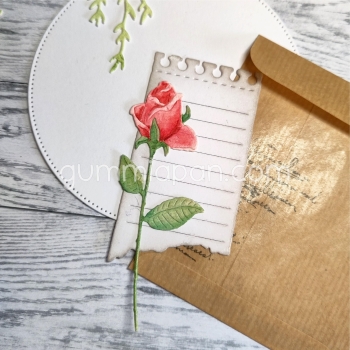 Gummiapan Stanzschablone Rose 3.5x9.5cm
