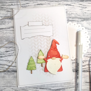 Gummiapan Stanzschablonen Happy Gnome 6.0x7.0cm