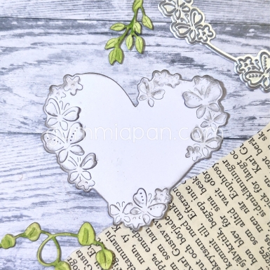 Gummiapan Stanzform Butterfly Heart 7.4x6.4cm