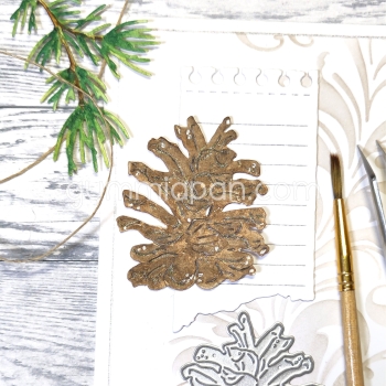 Gummiapan Stanzschablone Tannzapfen gross Pine Cone 4.6x5.3cm PRE-ORDER Wieder lieferbar ab 20.11.2025