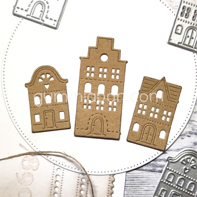 Gummiapan Stanzform Dekorative Häuser Decorative Houses