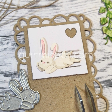 Gummiapan Stanzform Bunny Plush Lying Down 3.3x2.9cm PRE-ORDER Lieferbar ab 02.03.2026