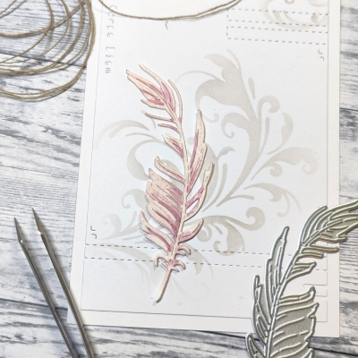 Gummiapan Stanzform Grosse Feder Lager Feather 4.3x9.3cm PRE-ORDER Lieferbar ab 10.07.2025