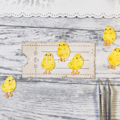 Gummiapan Stanzformen 3 Fluffy Chickens PRE-ORDER Lieferbar ab 02.03.2026