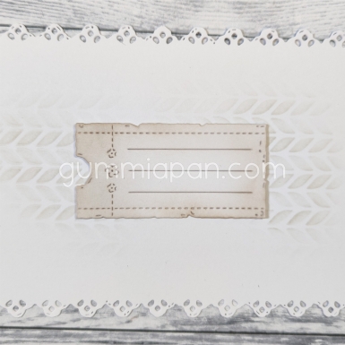 Gummiapan Stanzform Ticket with Flowers 6.2x3.1cm PRE-ORDER Lieferbar ab 02.03.2026