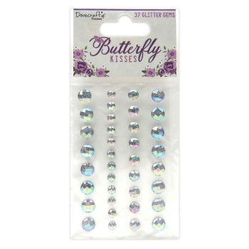 Dovecraft Glitzerperlen Adhesive Glitter Gems Butterfly Kisses