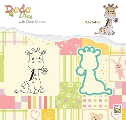 Nellie's Choice Clearstempel und Stanzschablone Cute Giraffe