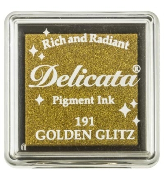 Tsukineko Delicata Mini Stempelkissen Golden Glitz 3x3cm