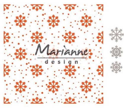 Marianne Design Stanzschablone plus Prägeschablone Snow and Ice Crystals