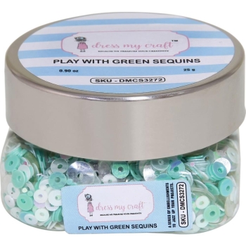 Dress My Crafts Paillettenmix Play with green Sequins 25g