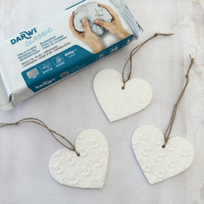 Darwi Modelliermasse Weiss Lufttrocknend 1kg
