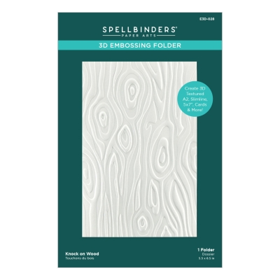 Spellbinders 3D Embossing Folder Baumrinde Knock on Wood 14.5x21.6cm